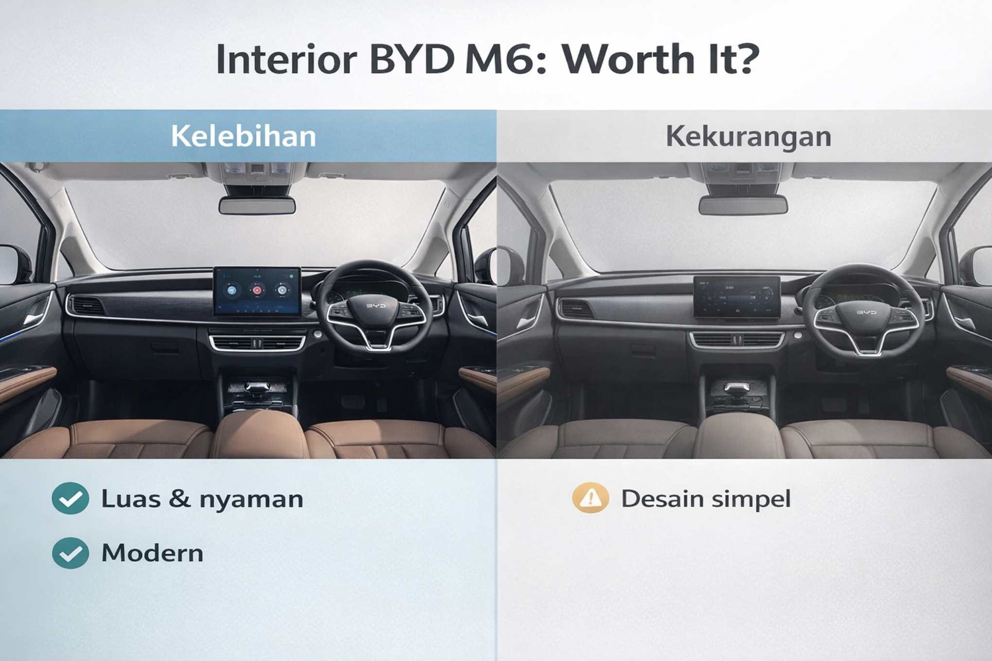 Kelebihan dan Kekurangan Interior BYD M6